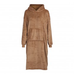 Poncho Polaire Poche Beige...