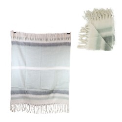 Plaid Rayé + Frange...