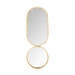 Miroir Rond+Ovale Or En...