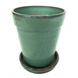 Pot conique avec soucoupe...