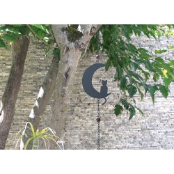 Carillon chat lune avec...