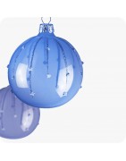 Boules verre décorées