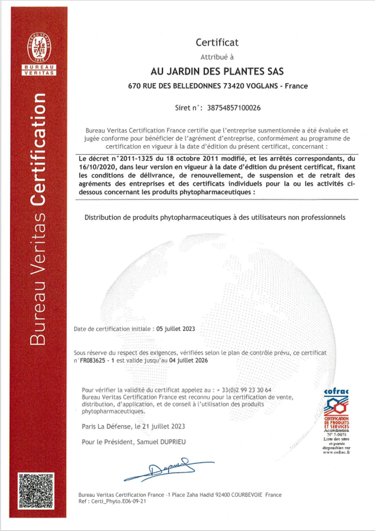 Agréments phytosanitaires